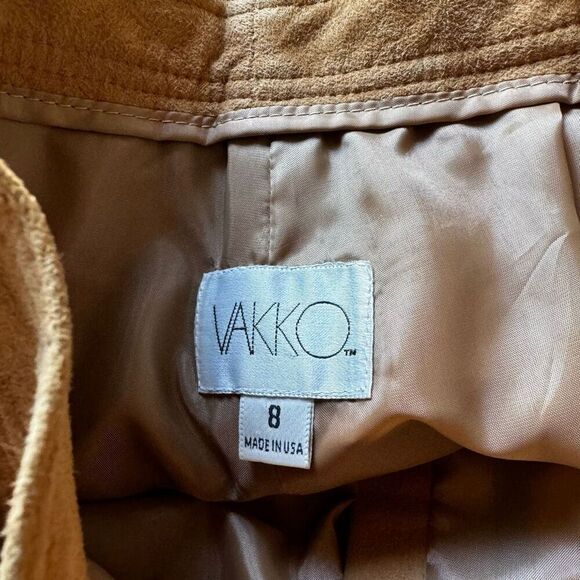 Vintage Vakko High Rise Suede Straight Leg Pants - Picture 5 of 6